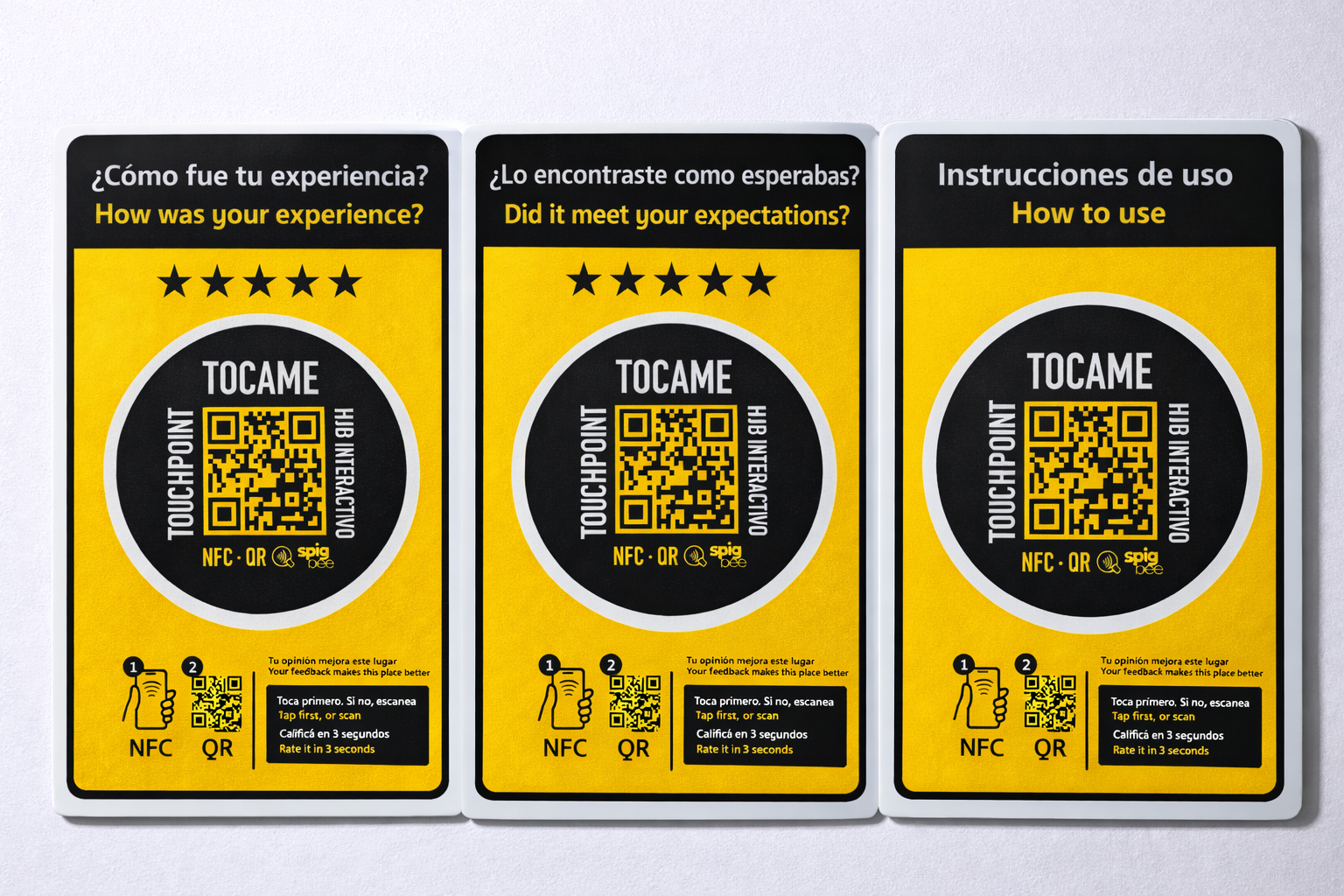 Carteles SpigBee NFC + QR